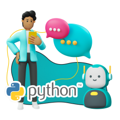 Умный чат-бот на Python - КИБЕРшкола программирования для детей, компьютерные курсы для школьников, начинающих и подростков - KIBERone г. Фрязино